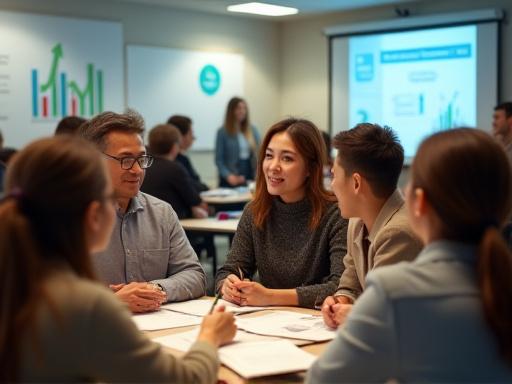 Grupo de personas participando en un taller interactivo.